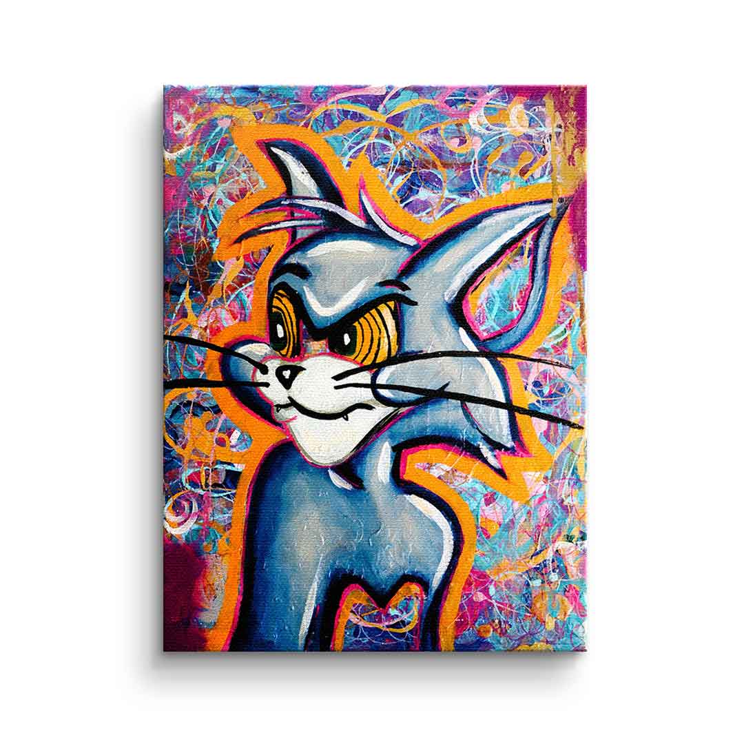 Canvas Angry Cat