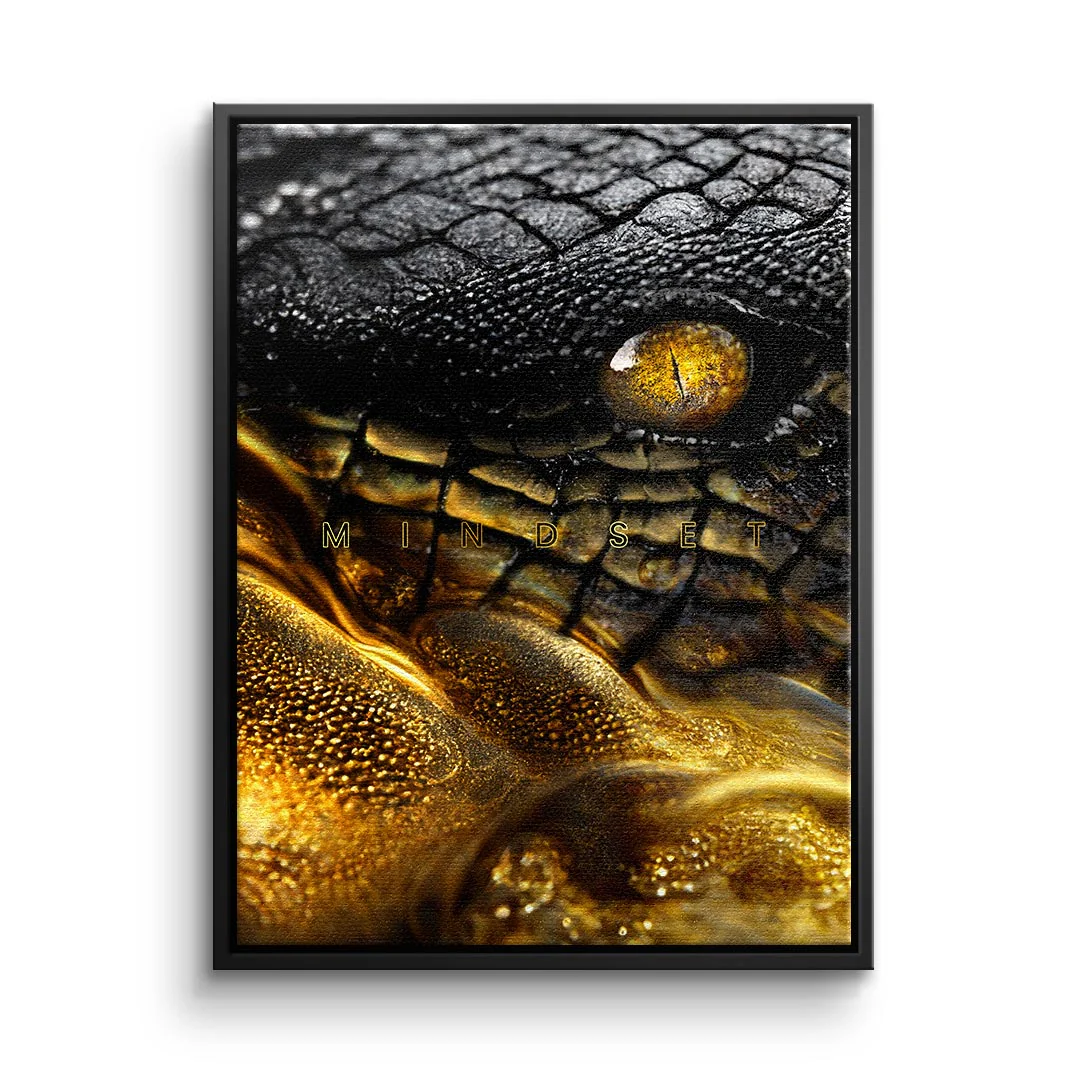Canvas Gold Crocodile