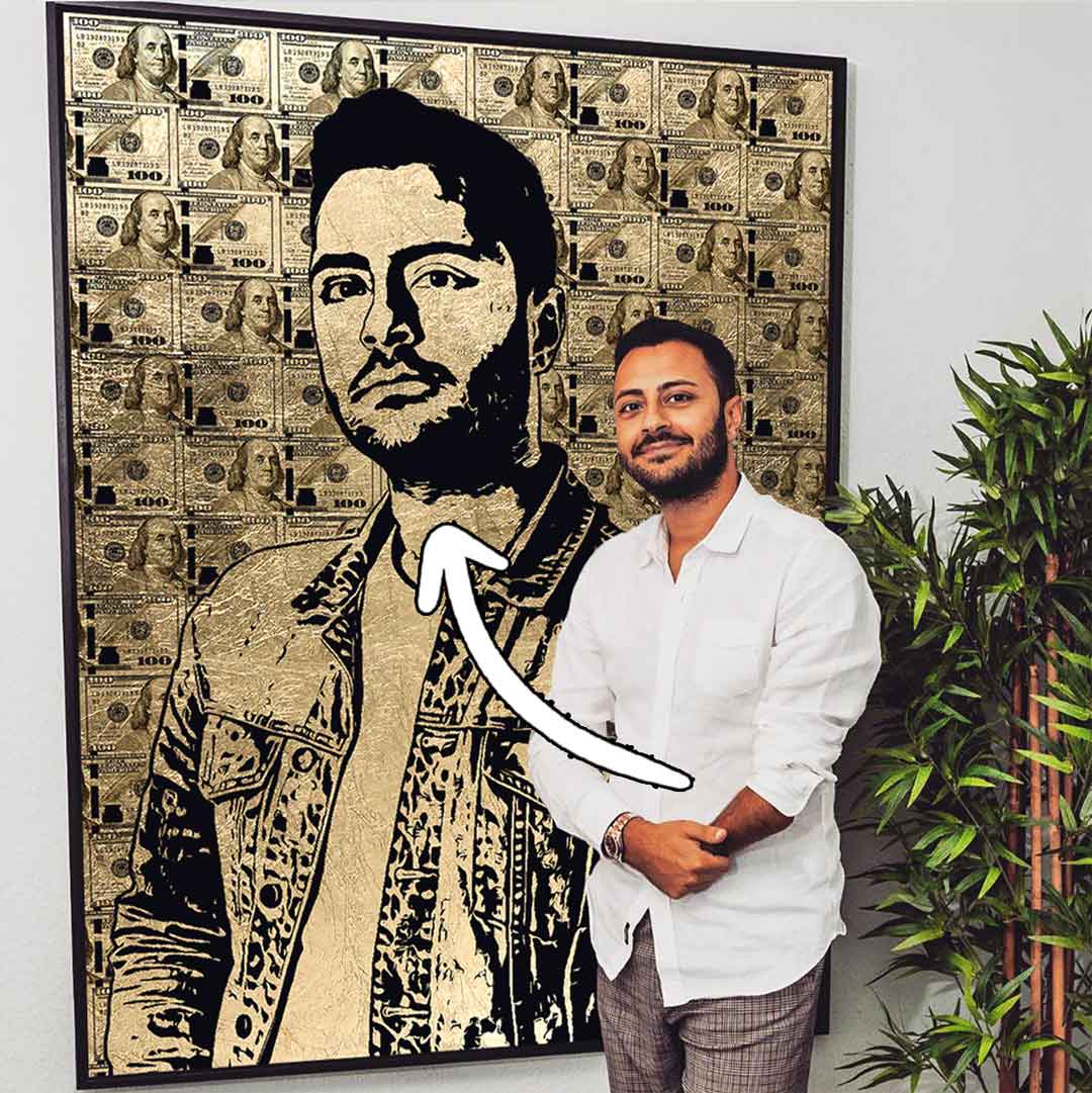 Canvas GOLD MONEY PORTRAIT - personalierbar