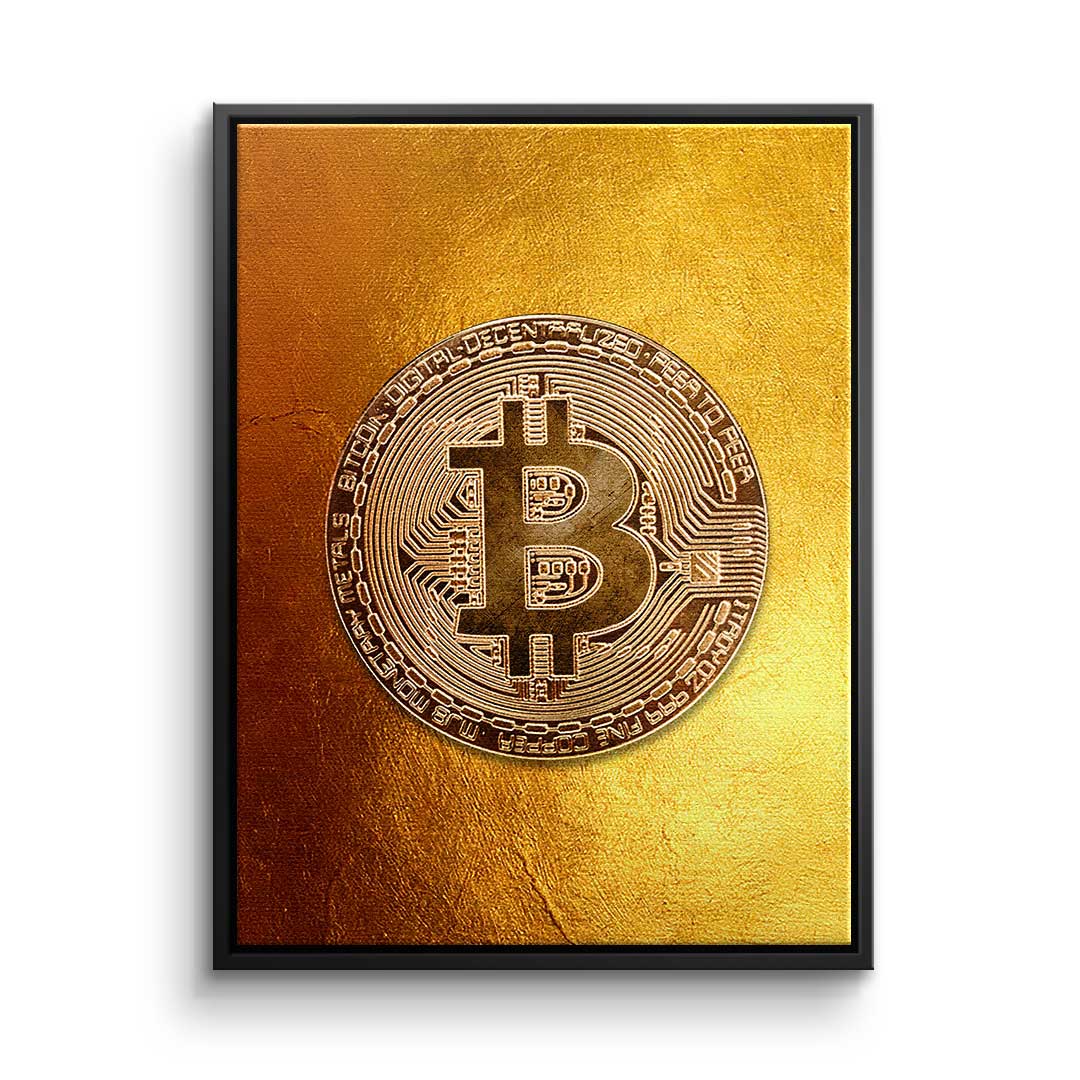 Canvas Golden Bitcoin