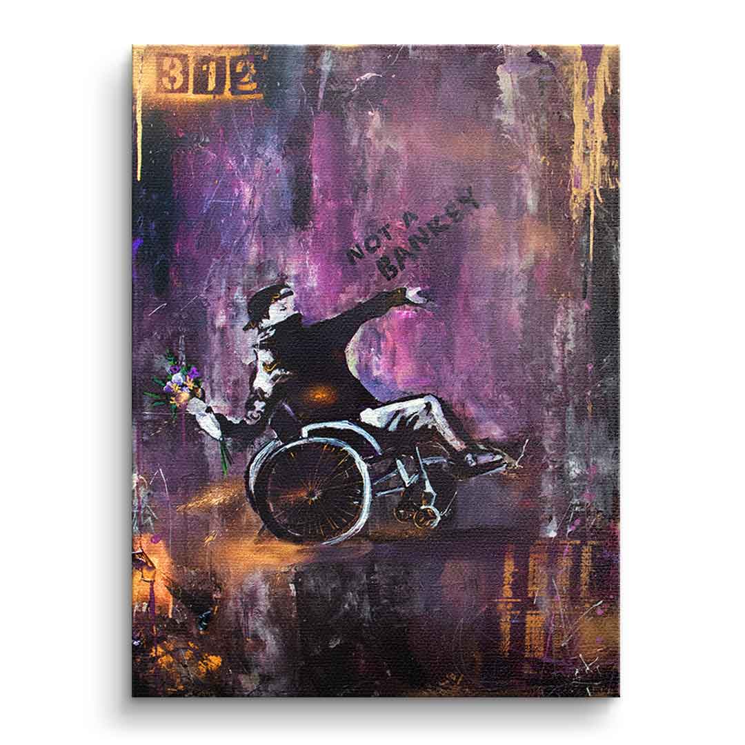 Canvas Banksy Wheelchair