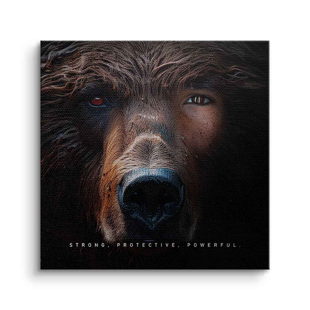 Canvas Bear Fusion - Quadrat Edition