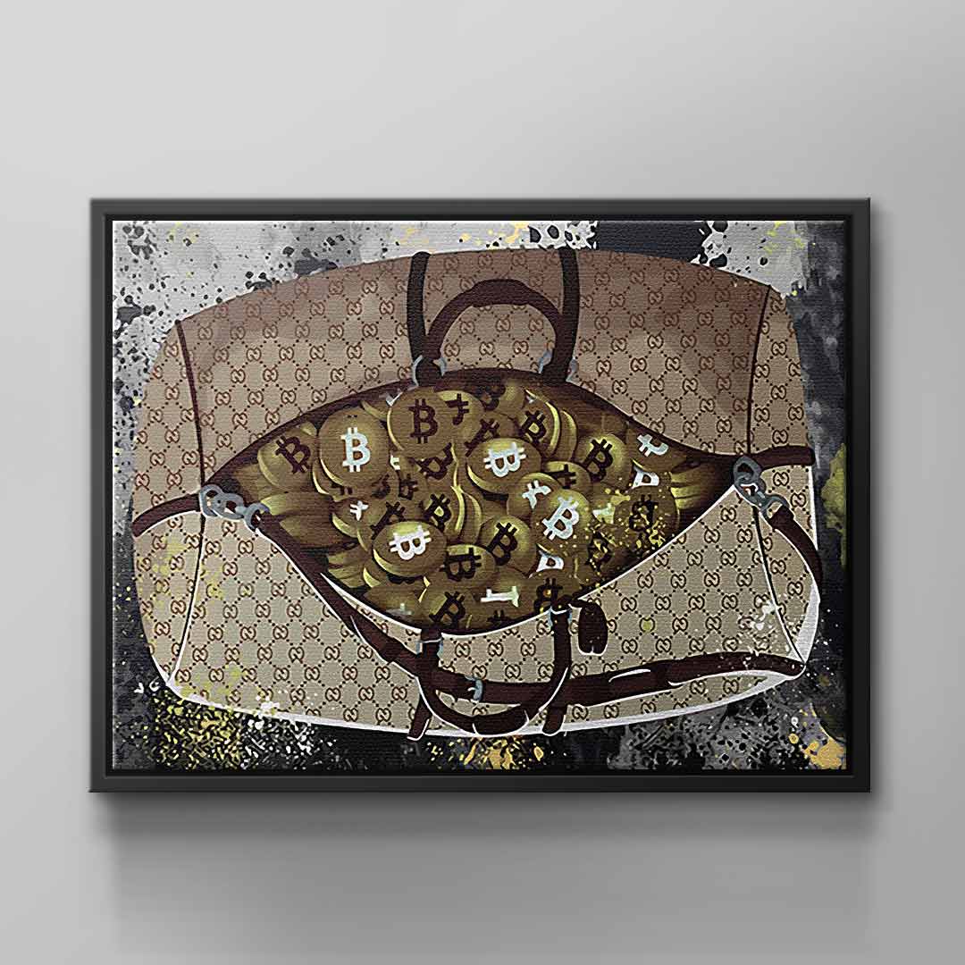 Canvas Bitcoin Leather Bag