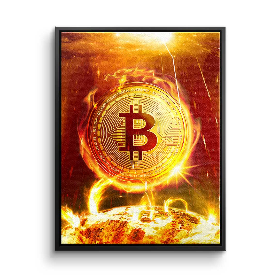 Canvas Bitcoin on Fire