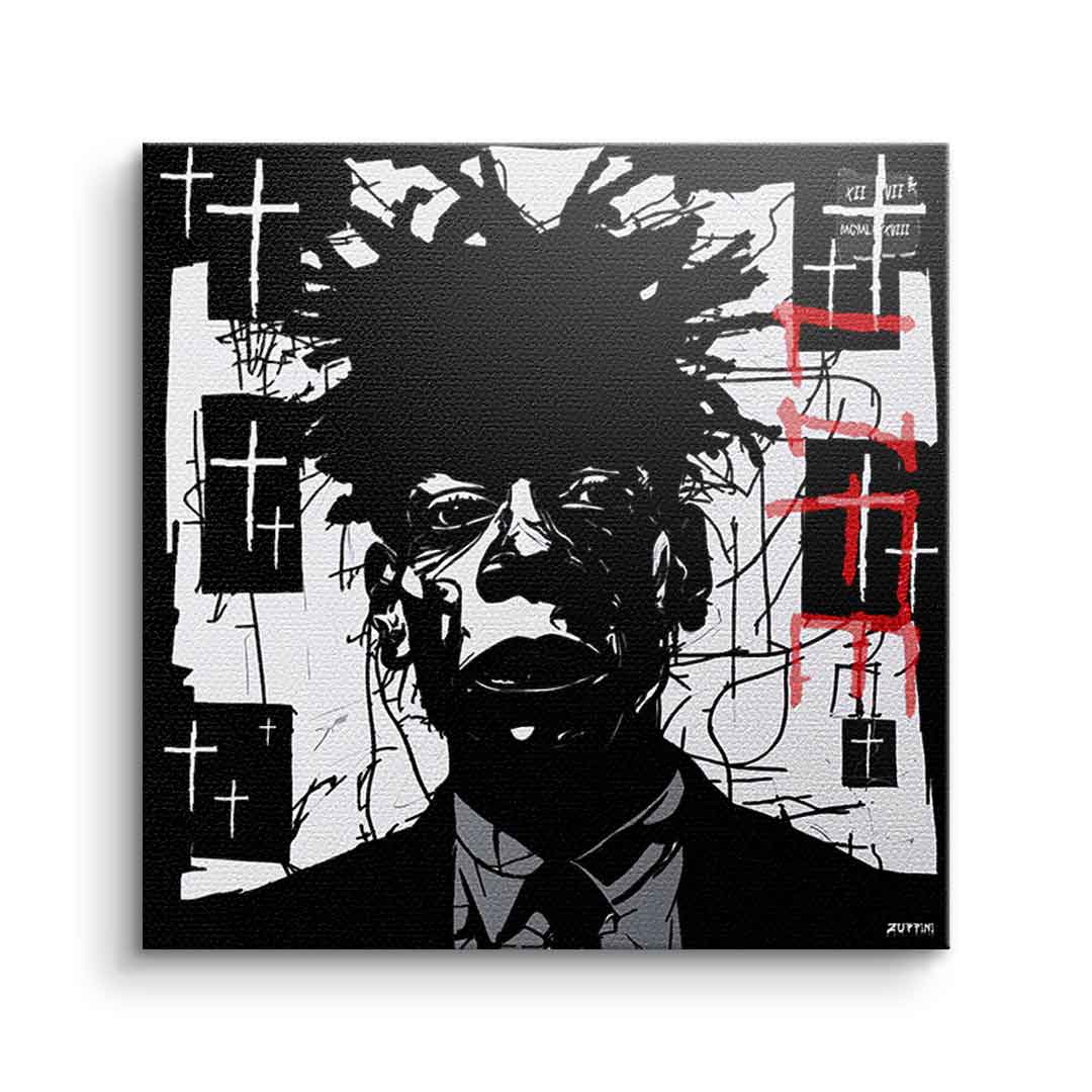 Canvas Black Man in Suit