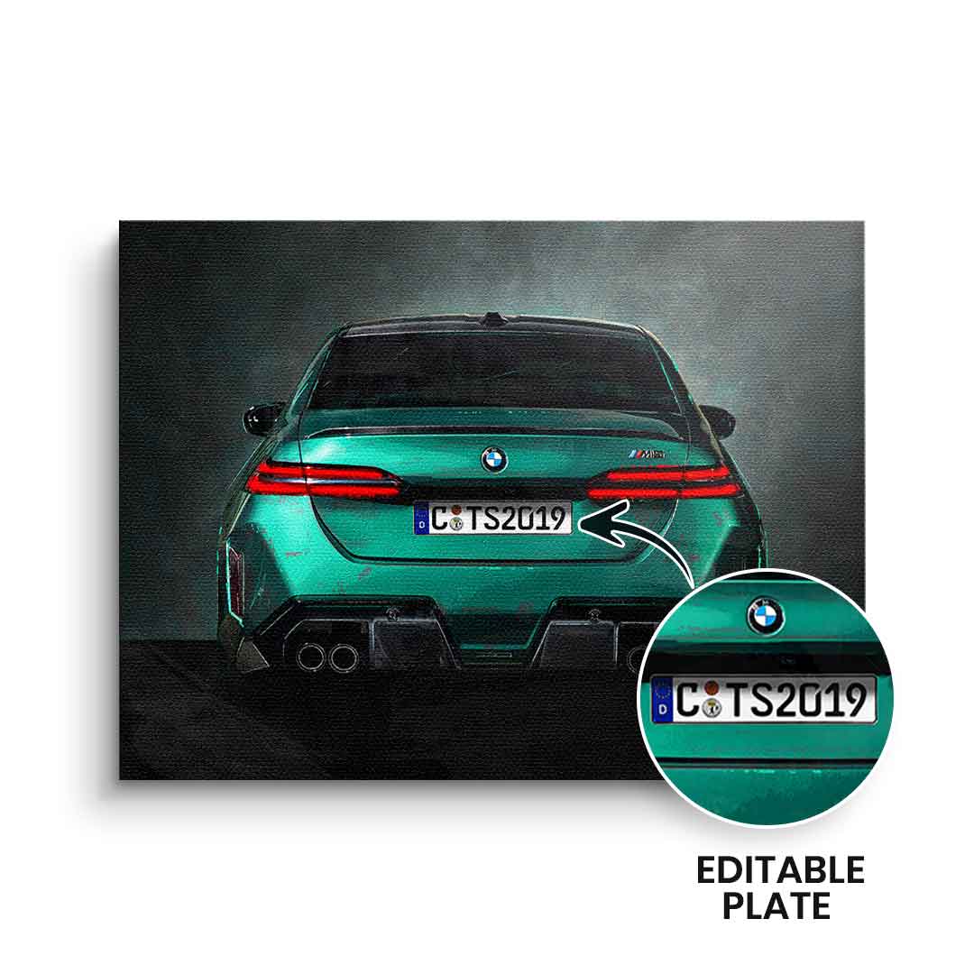 Canvas BMW M5 Backside - personalisierbar