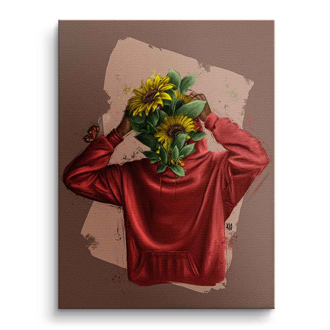 Canvas Brown Flower Head