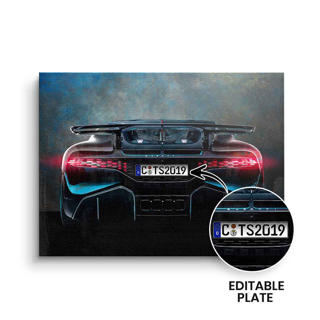 Canvas Bugatti Backside - personalisierbar