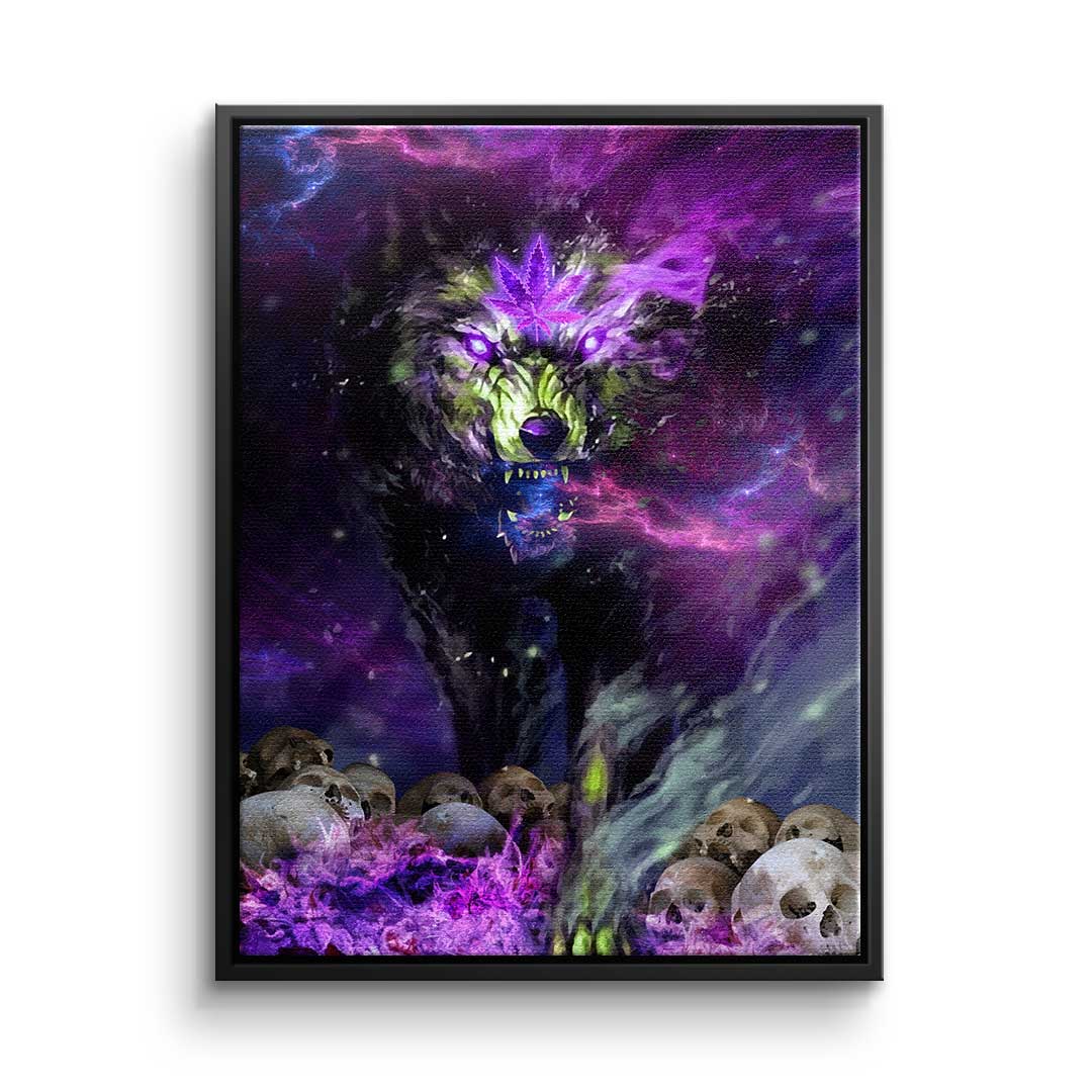 Canvas Cannabis Wolf
