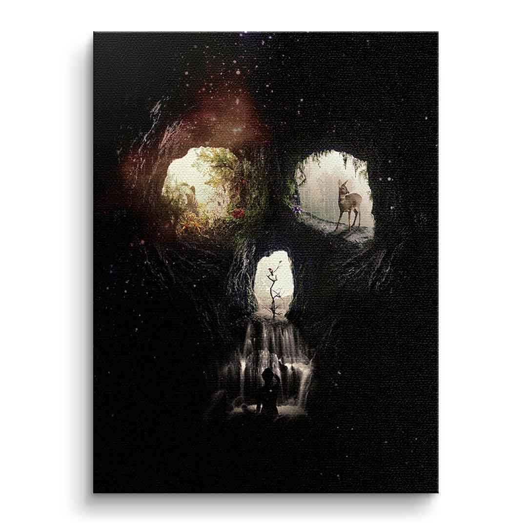 Canvas Cave Skull