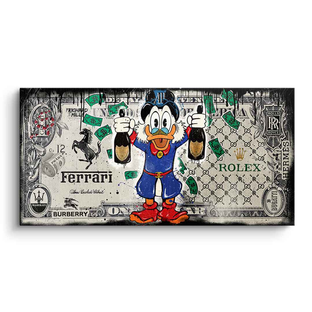 Canvas Champagne Duck