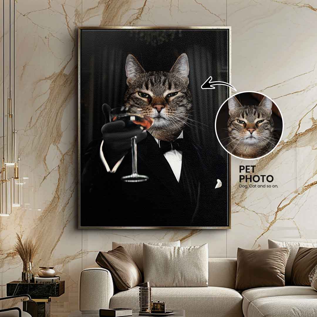 Canvas Chapeau Haustier Portrait Personalisierbar
