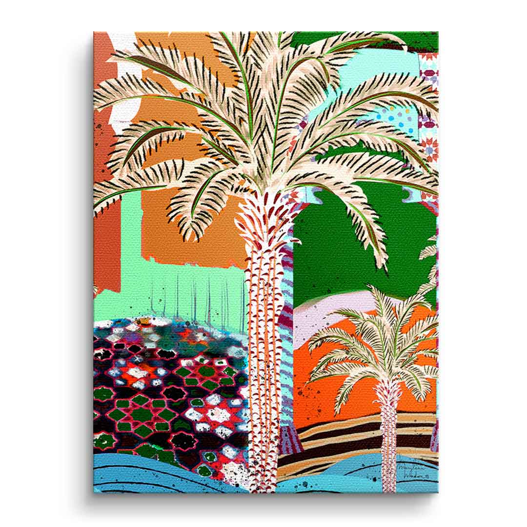 Canvas Colorful Palm Tree