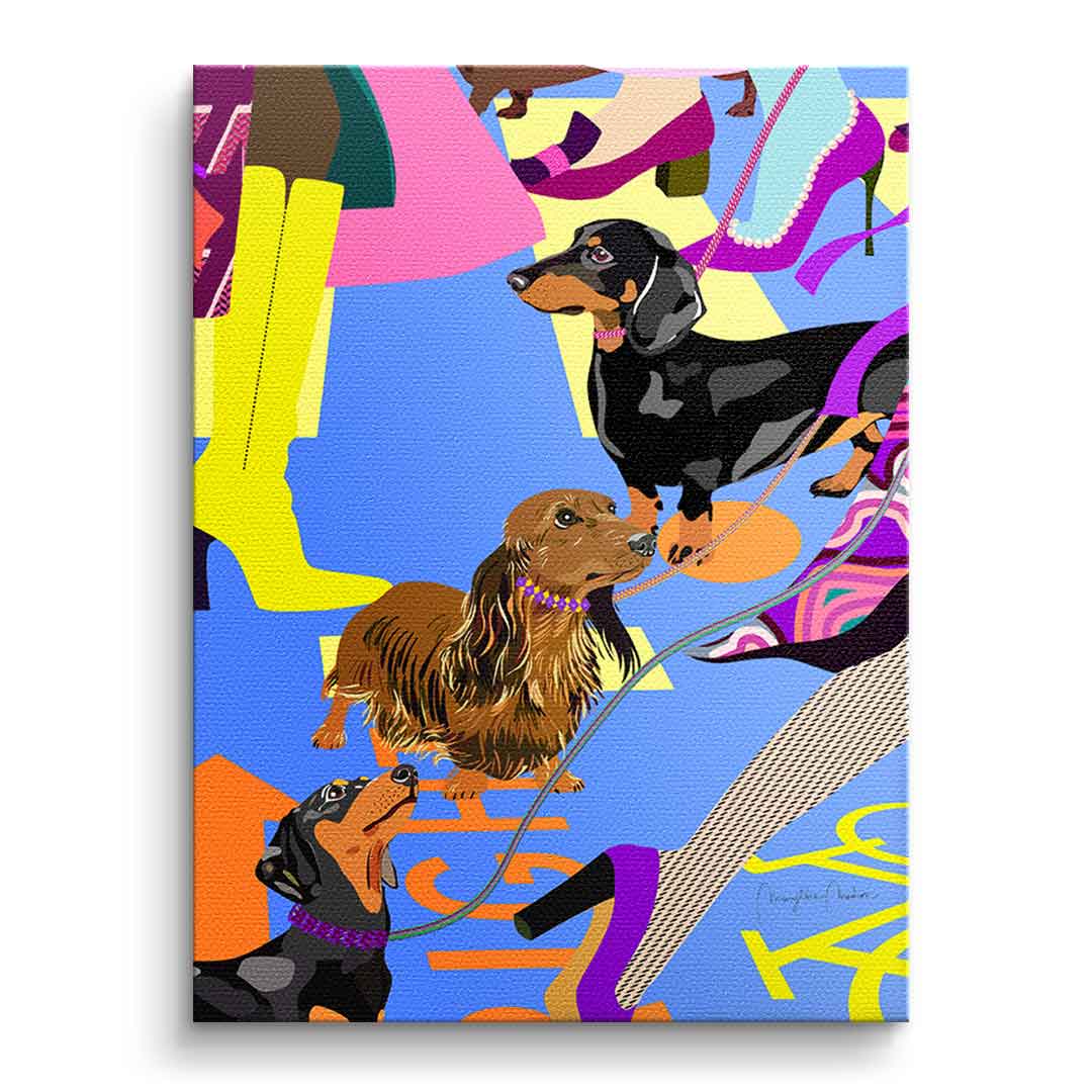 Canvas Dachshund Fashion