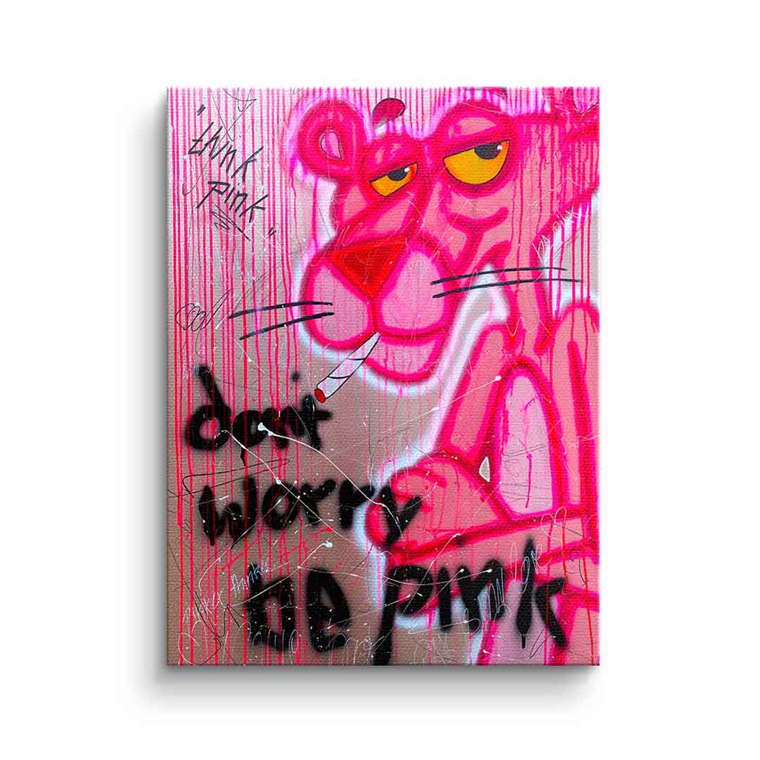 Canvas Dont Worry Be Pink