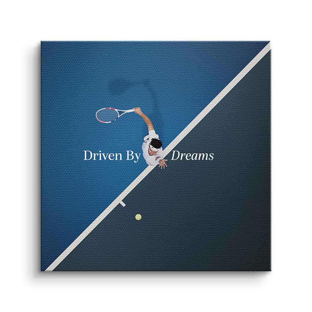 Canvas Driven by dreams #Tennis - Quadrat Edition