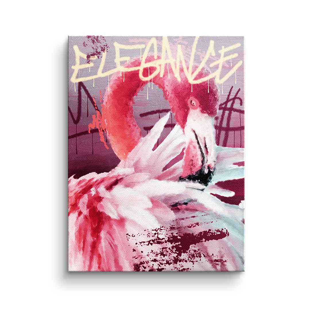 Canvas Flamingo Elegance