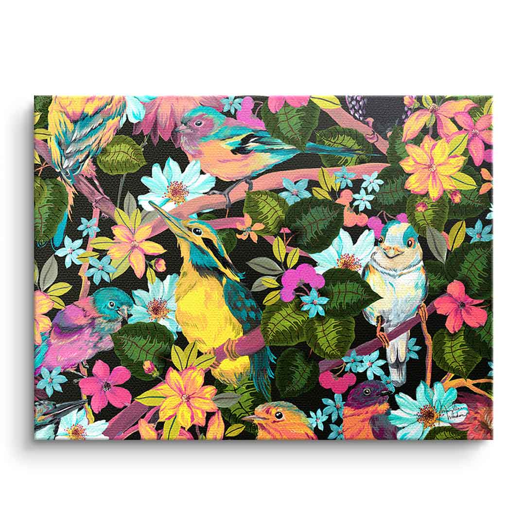 Canvas Flowers and Birds
