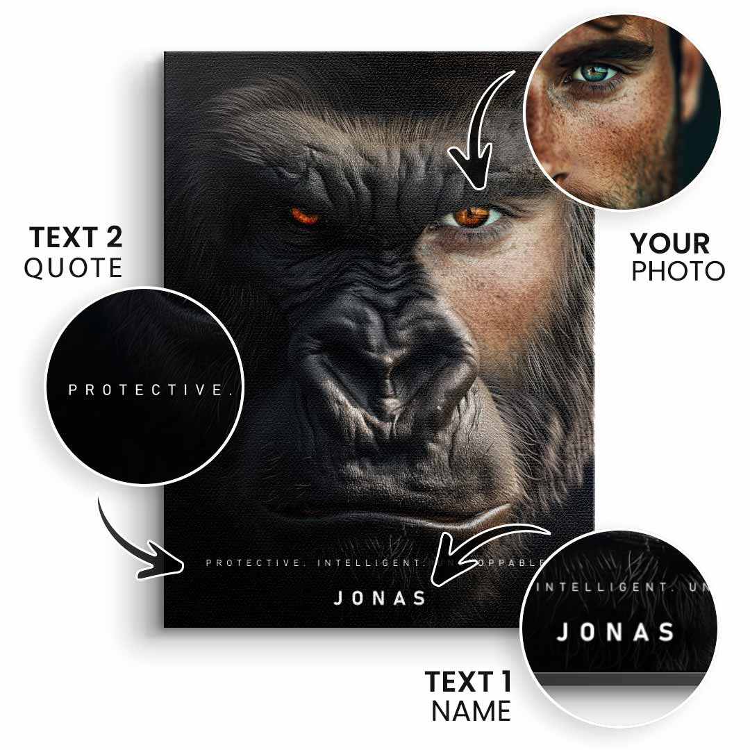 Canvas Gorilla Fusion personalisierbar