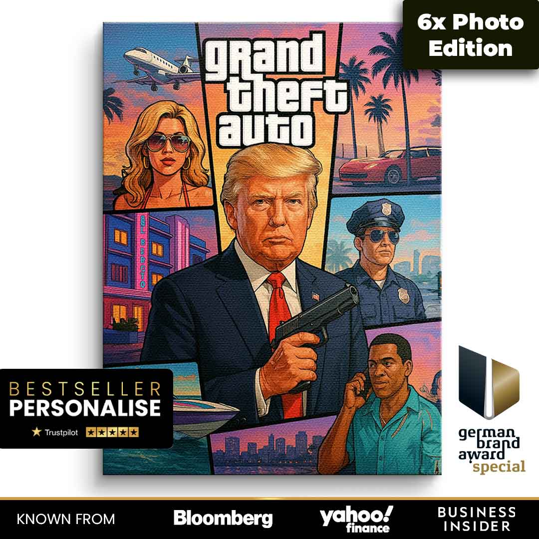 Canvas GTA Collage - Personalisierbares Wandbild