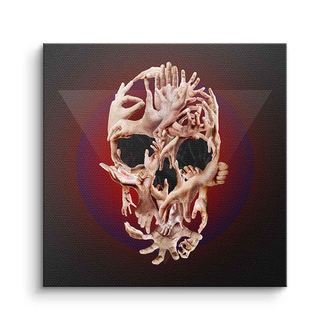 Canvas Hands Skull