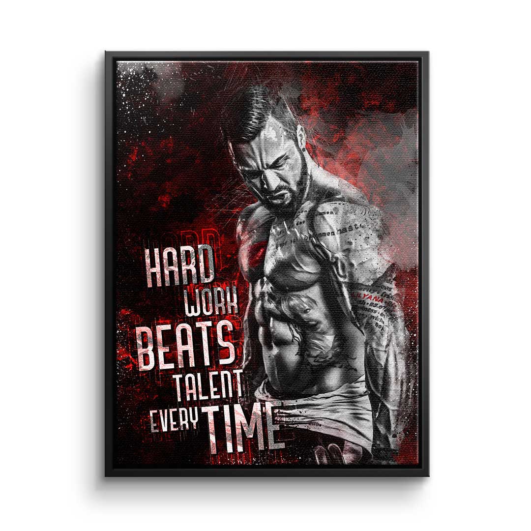 Canvas Hard Work Bodybuilding
