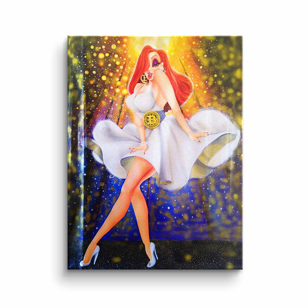 Canvas In White we dream Gold