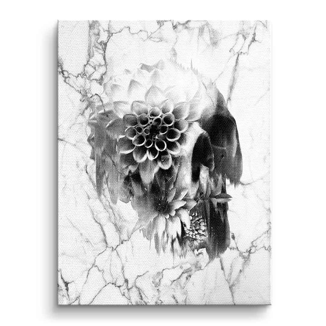 Canvas Marble Decay Skull