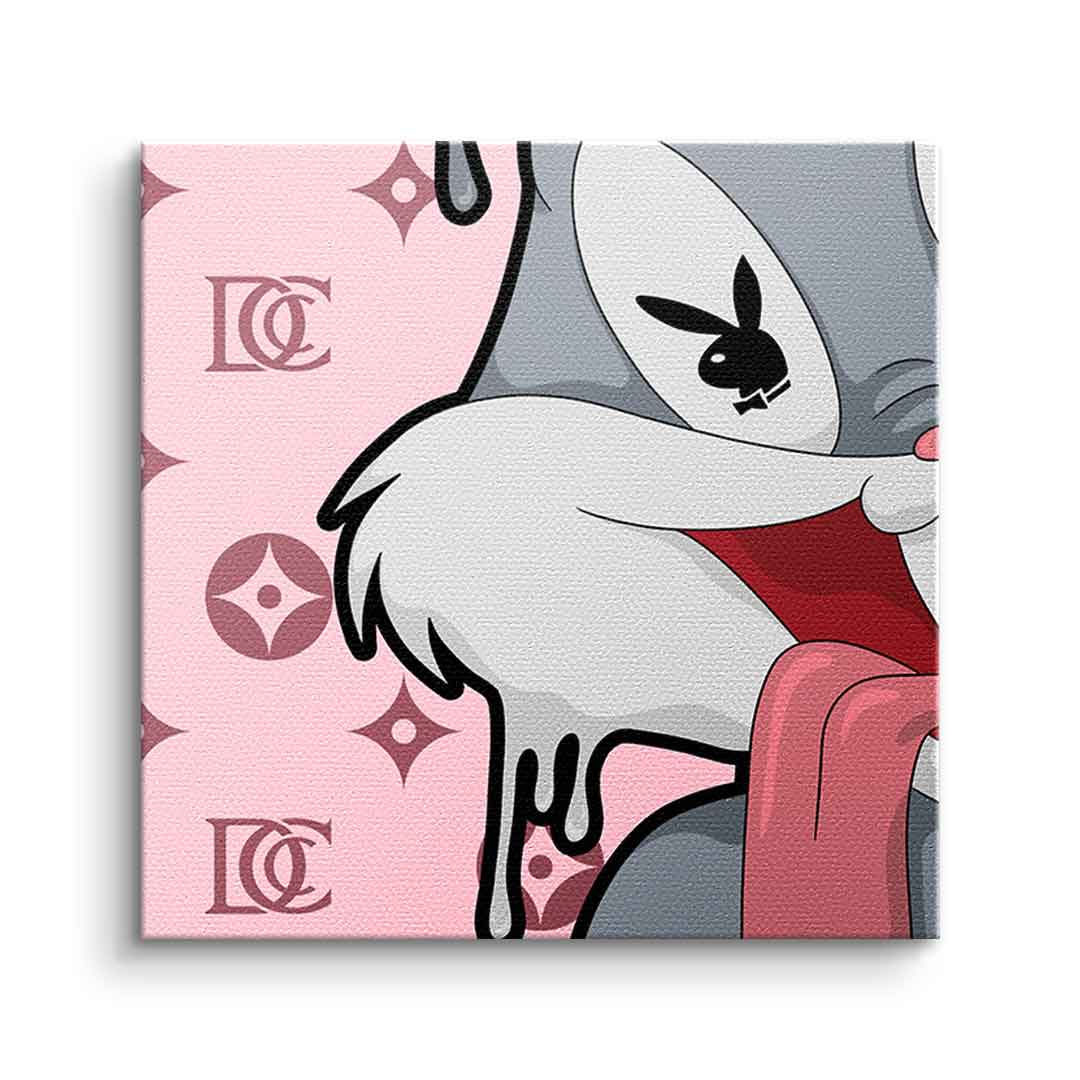 Canvas Melting Bunny - Quadrat Edition