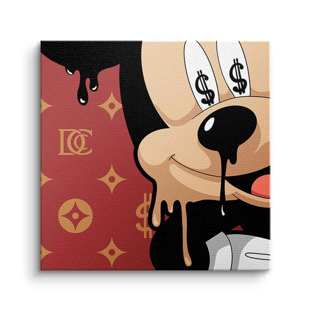 Canvas Melting Mickey - Quadrat Edition