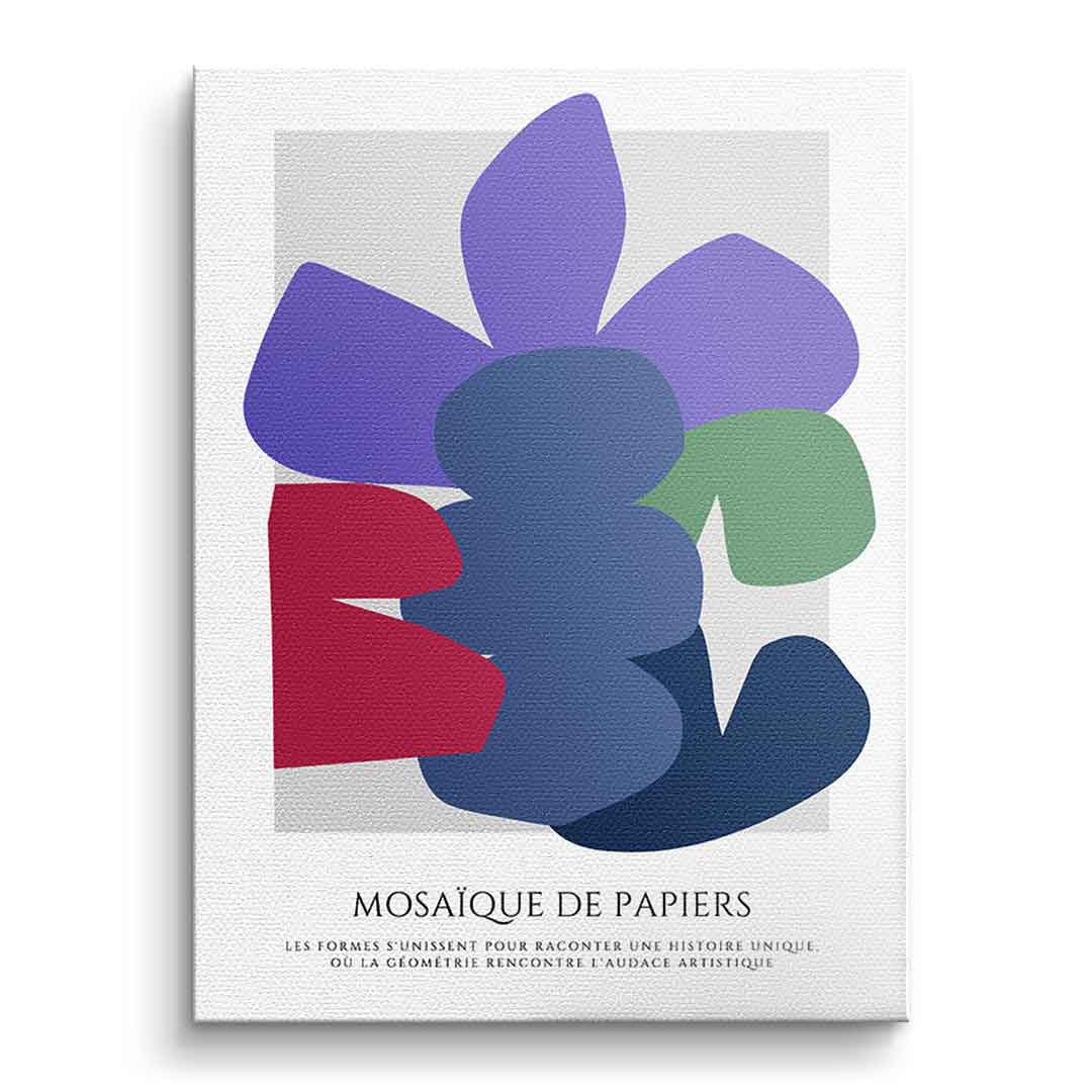 Canvas Mosaique de papiers 4
