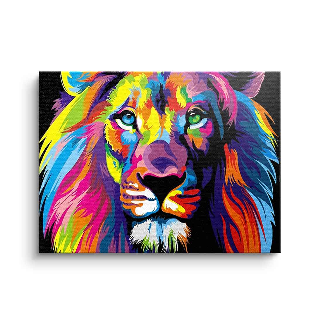Canvas Neon Lion