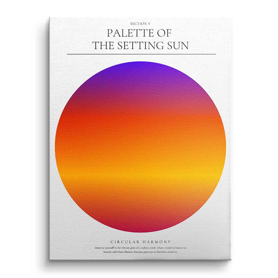 Canvas Palette of the setting sun