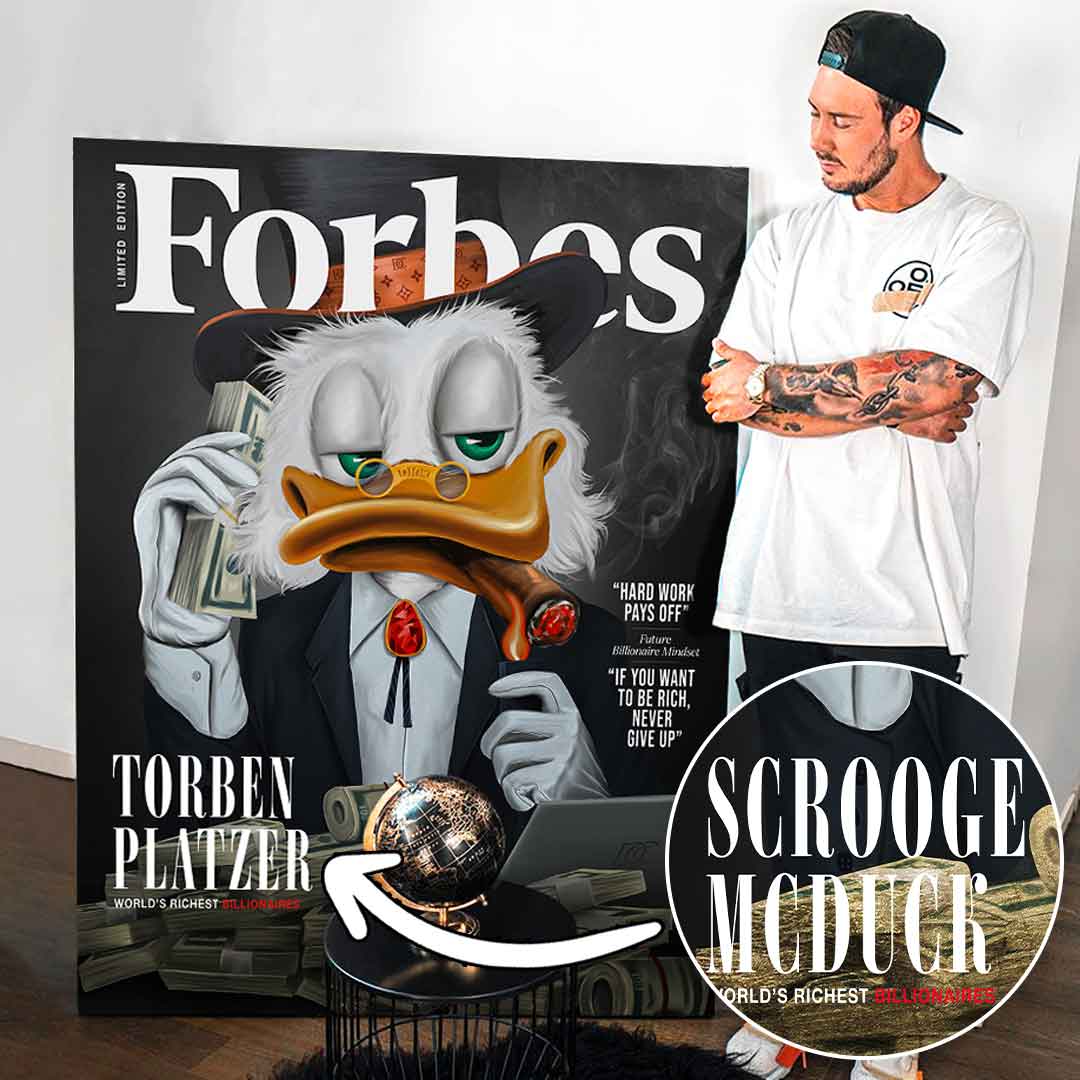 Canvas Personalisierbar Billionaire Duck - Leinwand