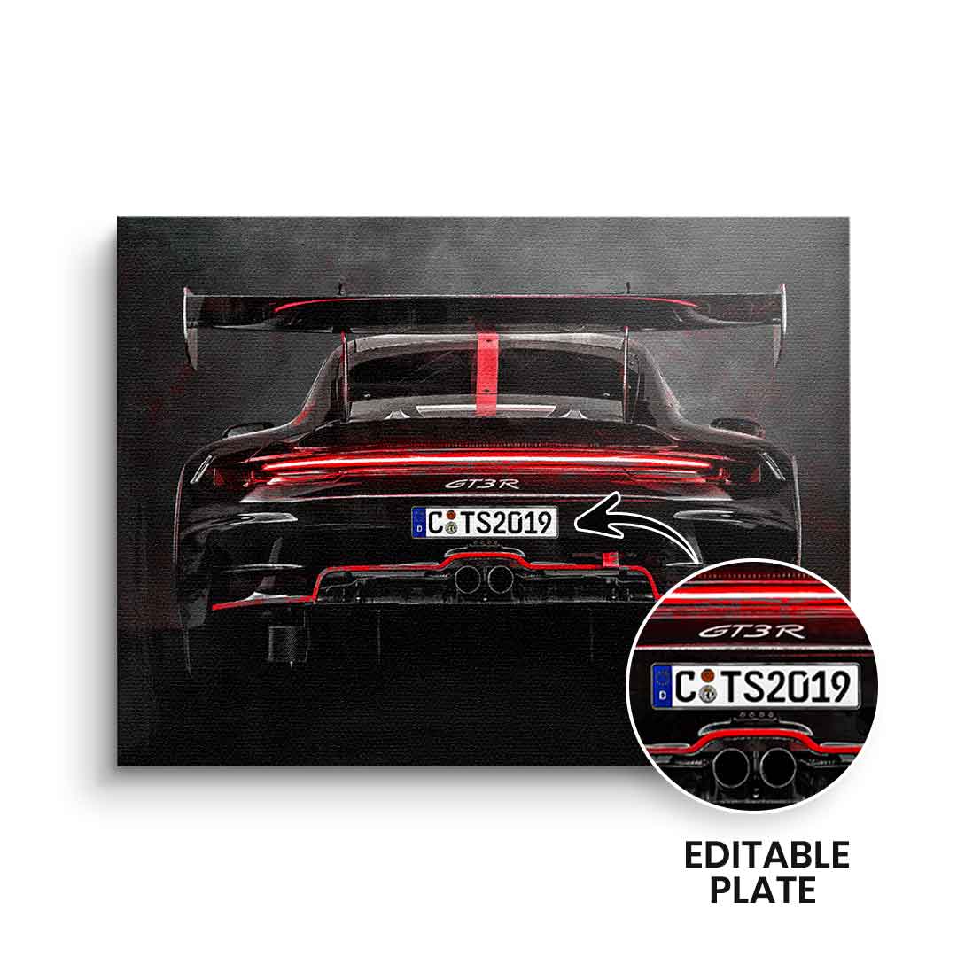 Canvas Porsche Backside - personalisierbar
