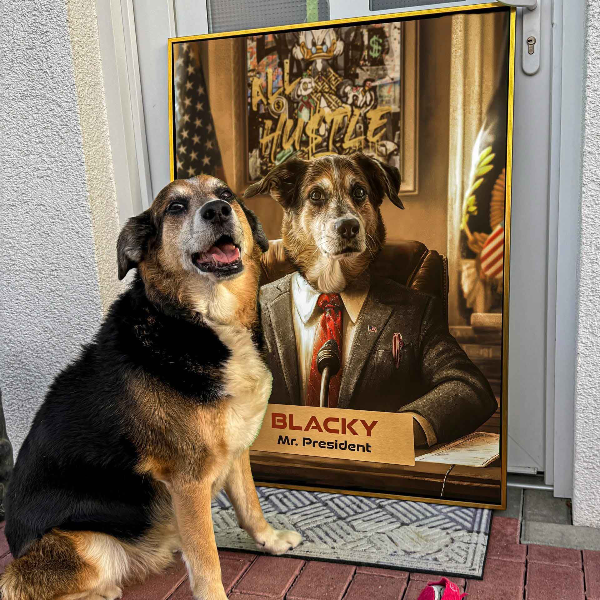 Canvas "President" Haustier Portrait - Personalizat