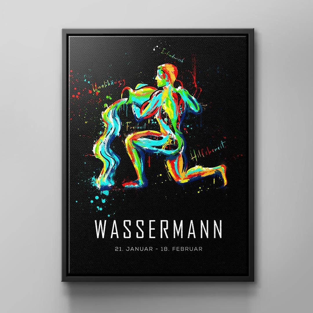 Canvas STERNZEICHEN WASSERMANN