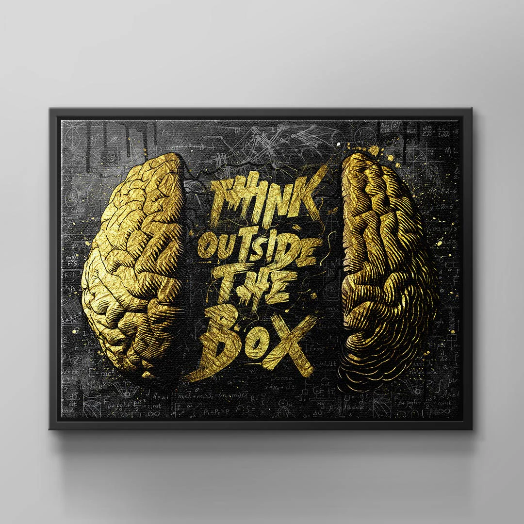 Canvas Think outside the Box Gold
