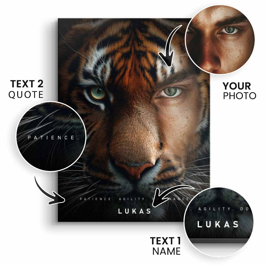 Canvas Tiger Fusion personalisierbar