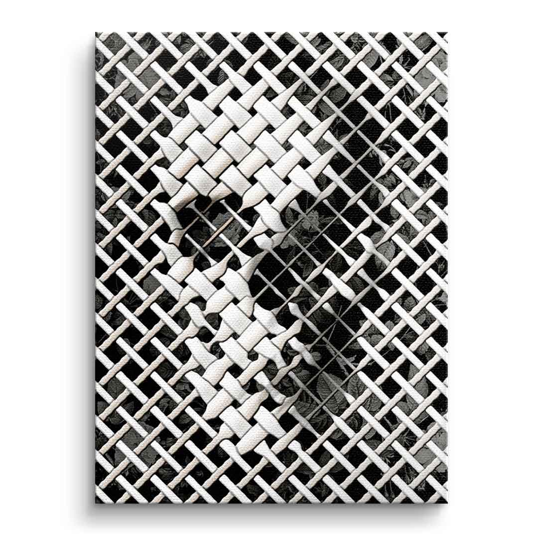 Canvas Wicker Skull
