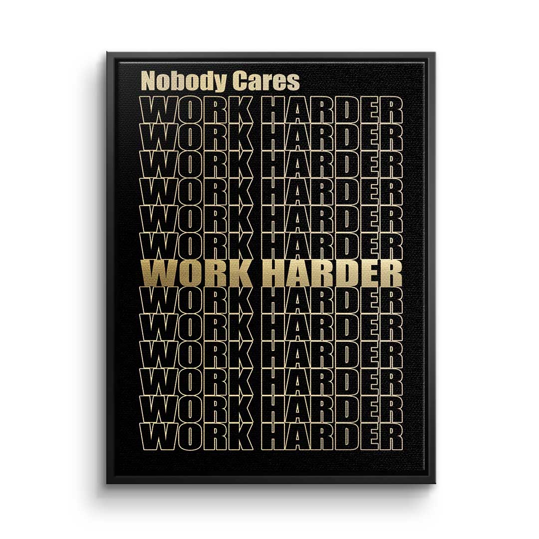 Canvas Work Harder Gold